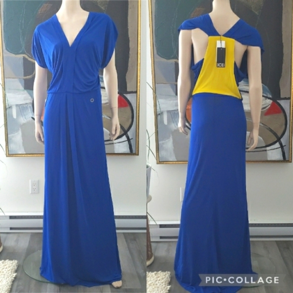 Iceberg | Capped Sleeve Floor Length Dress